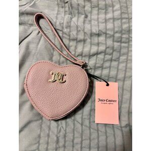 Juicy Couture Jeweled Light Pink Heart Shape Wallet Wristlet - NWT